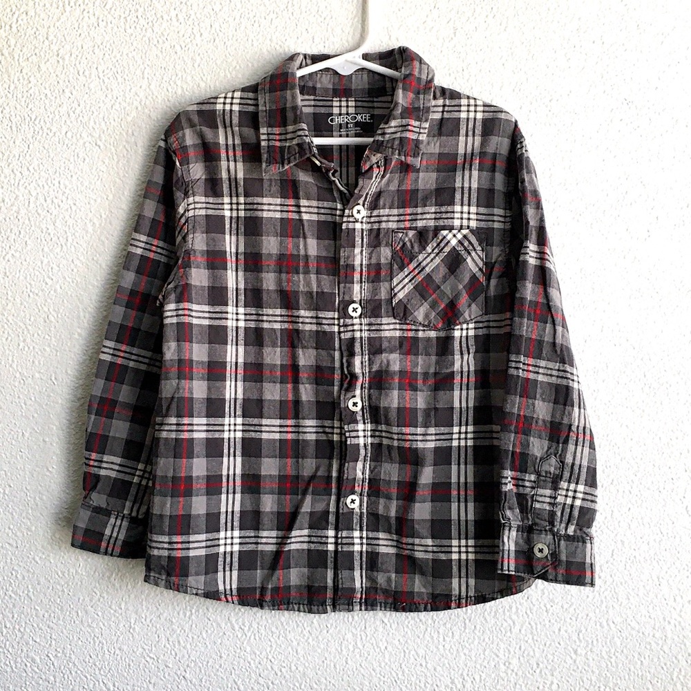 Gray Plaid Long Sleeve